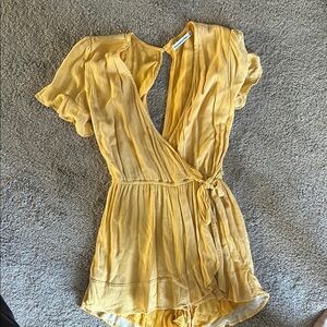 Abercrombie Yellow Wrap Romper
